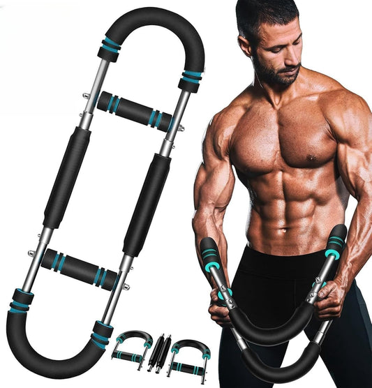 Twister Arm Trainer, Twister Arm Exerciser, Adjustable Spring Workout Bar, Forearm Triceps Chest Enhanced Exercise Strengthener,Portable Home Fitness Equipment