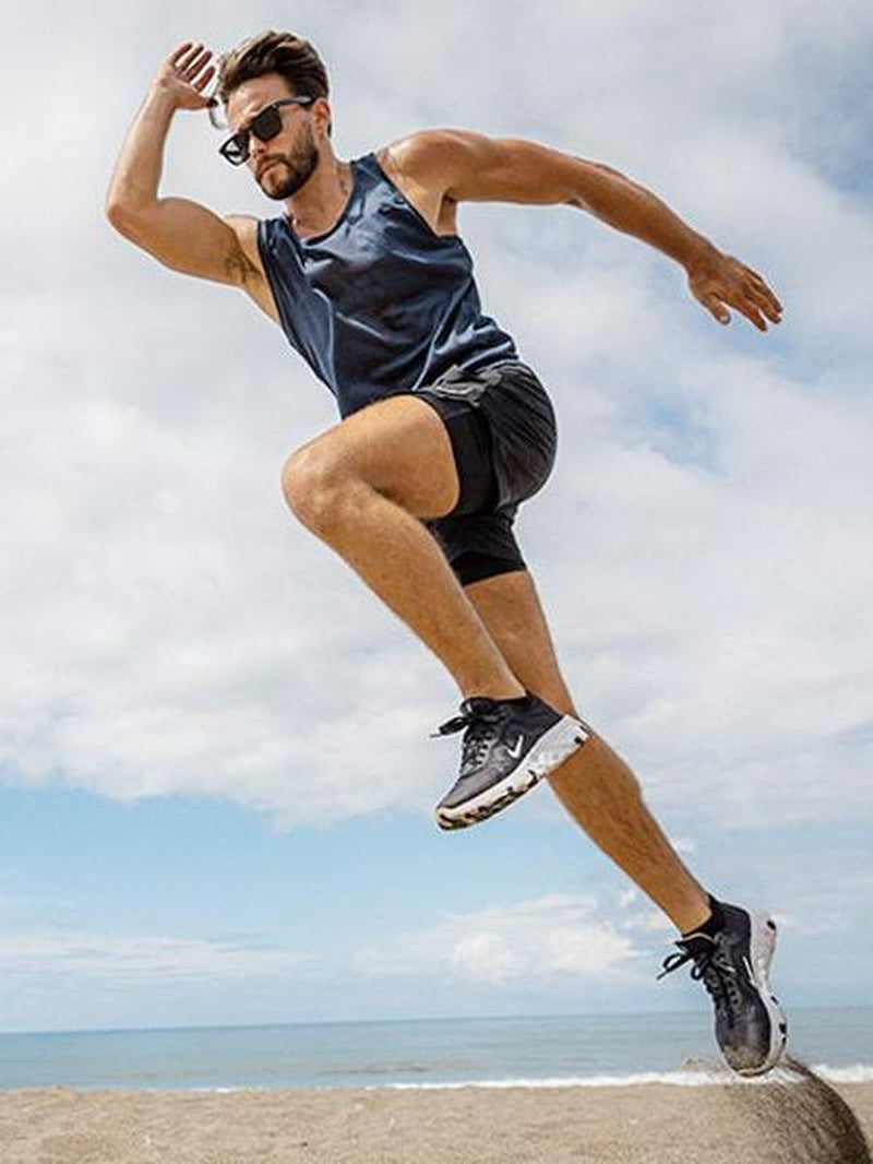 5 Pack Men'S Tank Top Sleeveless Sports Tops Breathable Y Suit Shorts, Solid Colour Simple Running Exercise Men'S Tank Top, Workout Muscle Shirt, Mentank Top