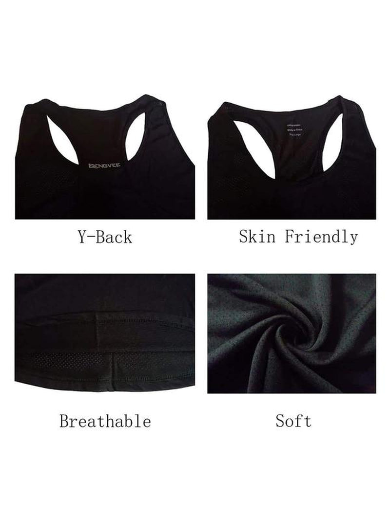 5 Pack Men'S Tank Top Sleeveless Sports Tops Breathable Y Suit Shorts, Solid Colour Simple Running Exercise Men'S Tank Top, Workout Muscle Shirt, Mentank Top