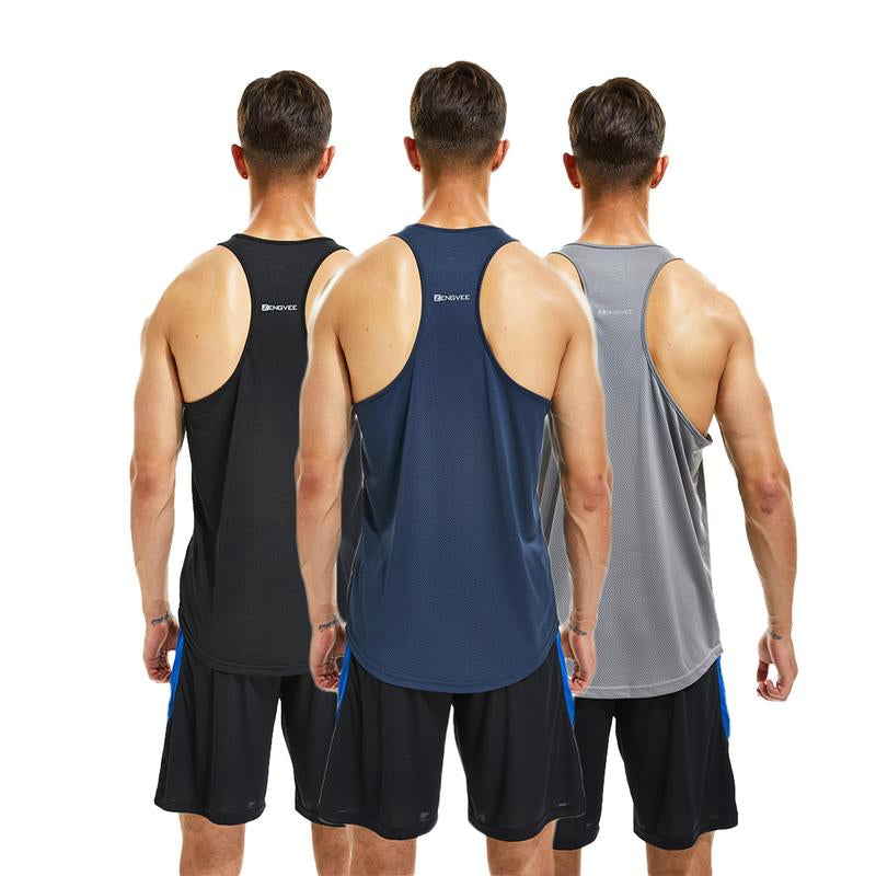 5 Pack Men'S Tank Top Sleeveless Sports Tops Breathable Y Suit Shorts, Solid Colour Simple Running Exercise Men'S Tank Top, Workout Muscle Shirt, Mentank Top