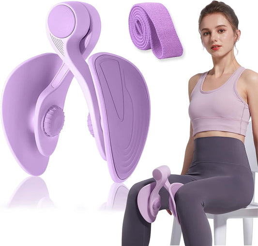 Thigh Master 35Lb Pelvic Floor Exercise Devices Inner Thigh Kegel Exerciser Pelvic Floor Muscle Workout Equipment Train for Home Hip under Desk Exercise Men Women with Band