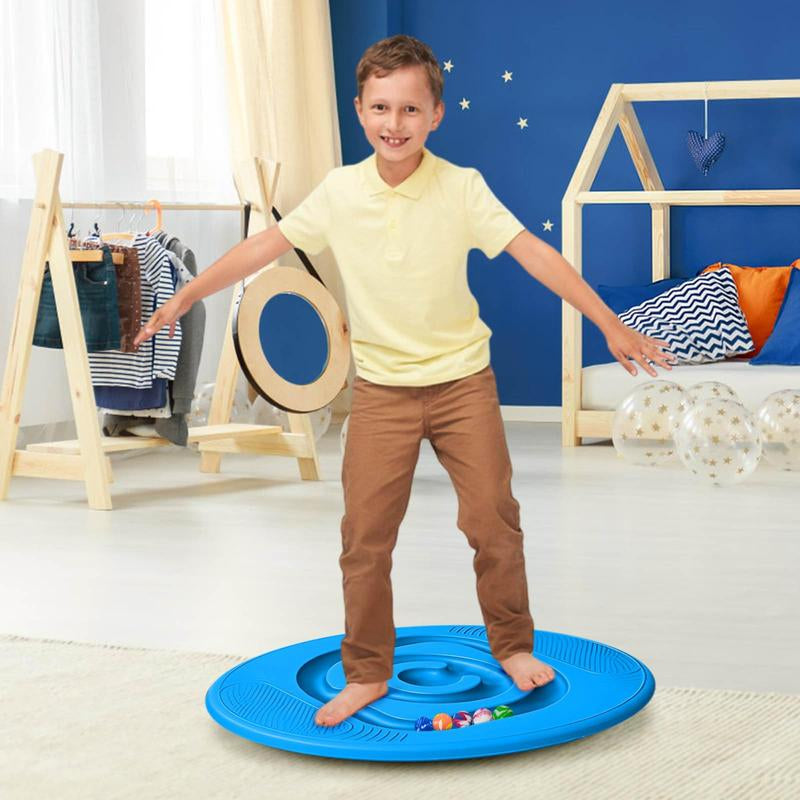 Balance Board Rocker Maze Board with 5 Balls, Children Snail Balance Board, Toddler Physical Therapy Toy