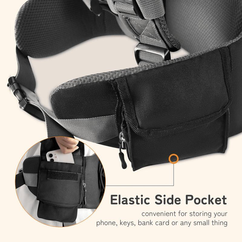 Besrey Backpack Carrier, Toddler Hiking Backpack with Safety 3-Height Seat, Adjustable Straps & Waist Belt, Foldable Frame Lightweight Large Capacity Child Carrier for Hiking Hip Seat Baby Carriers Baby Gear,Cozy