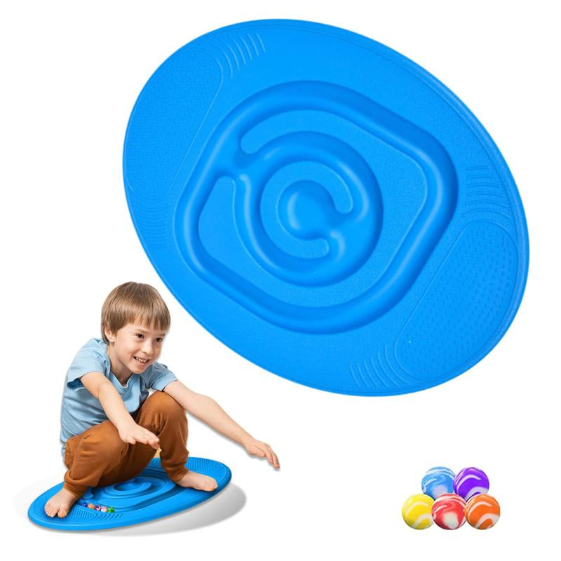Balance Board Rocker Maze Board with 5 Balls, Children Snail Balance Board, Toddler Physical Therapy Toy