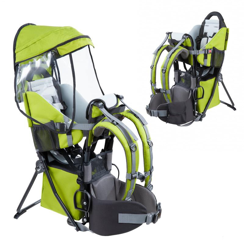 Besrey Backpack Carrier, Toddler Hiking Backpack with Safety 3-Height Seat, Adjustable Straps & Waist Belt, Foldable Frame Lightweight Large Capacity Child Carrier for Hiking Hip Seat Baby Carriers Baby Gear,Cozy